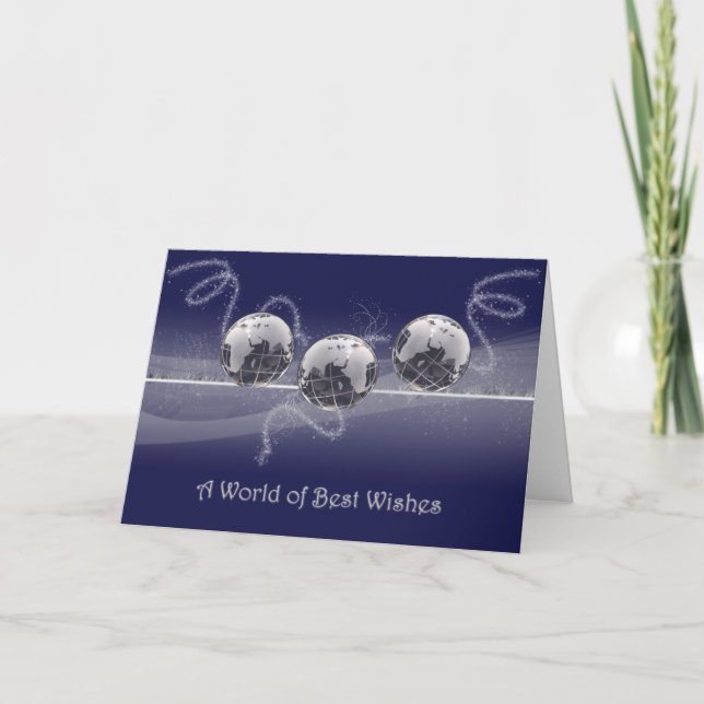 Un monde meilleurs voeux de carte de Noël (Devant)