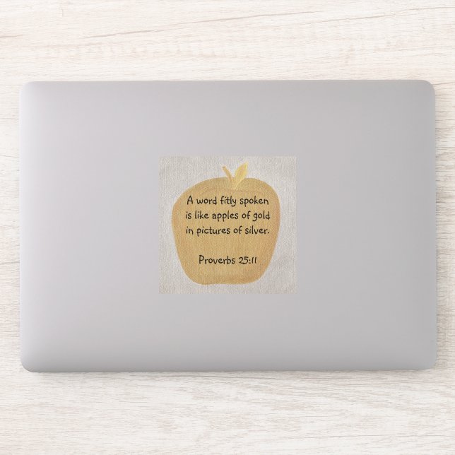 Un mot bien parlé, Proverbes 25:11 stickers vinyle (Ordinateur)