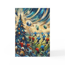 Un Noël de rugby - Carte de voeux de rugby