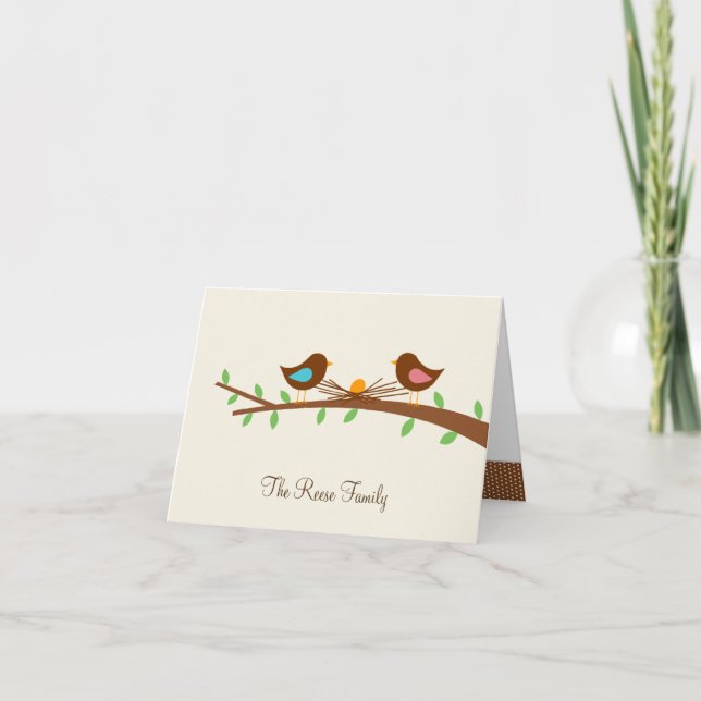 Un nouveau Carte de remerciements pour bébés oeufs (Devant)