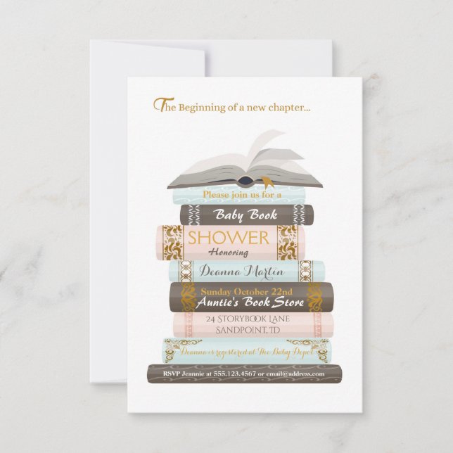 Un nouveau chapitre| Invitation de douches pour li (Devant)