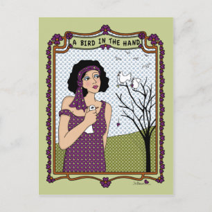 Un Oiseau Dans La Carte Postale Main_A_