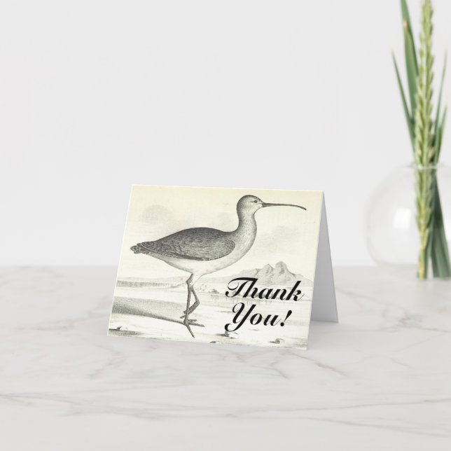 Un oiseau debout "Merci !" Carte de vœux (Devant)
