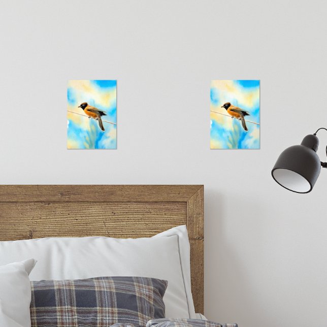 Un oiseau solitaire et coloré (Chambre à coucher)