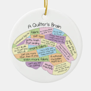 Un ornement Cerveau de Quilter - Drôle cadeau Quil