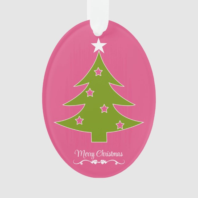 Un ornement de Noël rose (devant)