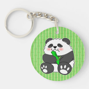 Un Panda Bébé Mignonne Mangeant Stalk Bambou