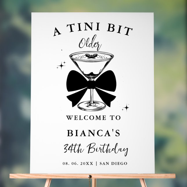 Un panneau de bienvenue d'anniversaire Martini Un  (Neutre)