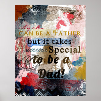 Un papa spécial Art poster pères cadeau