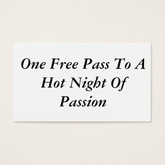 Un Pass Gratuit Pour Une Chaude Nuit De Passion