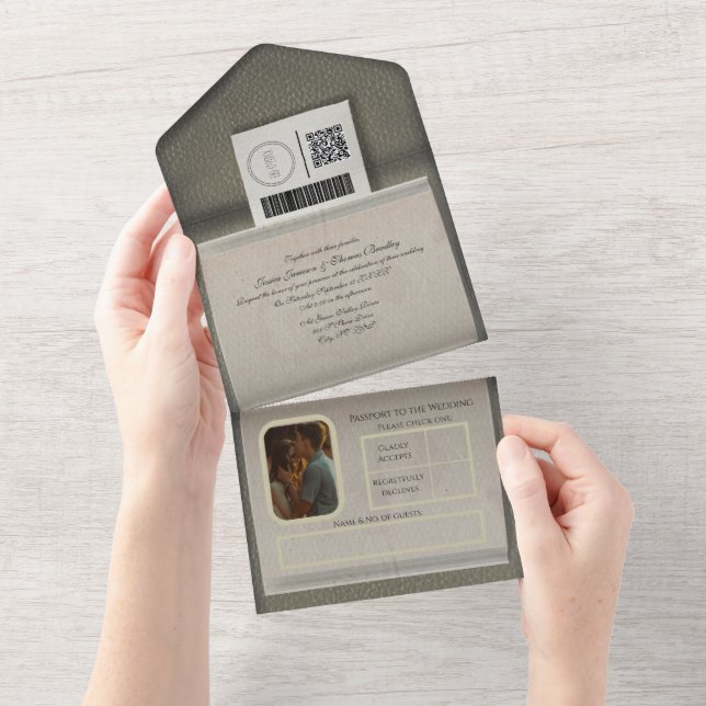 Un Passeport Blanc Duisâtre Tout En Une Invitation (Déchirure)