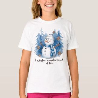 Un Pays Merveilleux D'Hiver De Fun Kids T-Shirt Ba