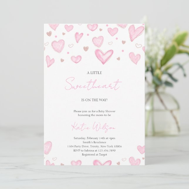 Un petit amoureux est sur le chemin Invitation (Debout devant)