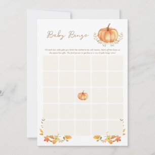 Un petit automne citrouille Carte de bingo Baby