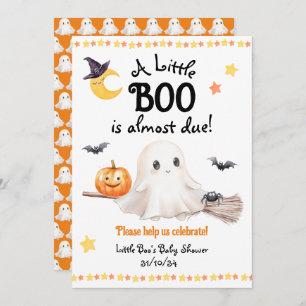 Un Petit Baby shower Boo Halloween Invitation