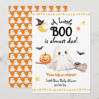Un Petit Baby shower Boo Halloween Invitation
