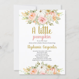 Un petit Baby shower Citrouille Invitation fille