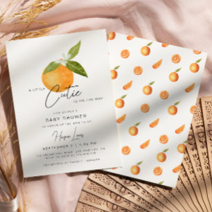 Un petit Baby shower Cutie Oranges Invitation