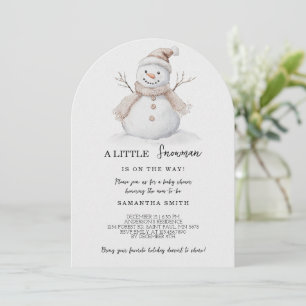 Un petit Baby shower de neige Invitation de Noël