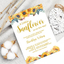Un petit Baby shower de tournesol Invitation