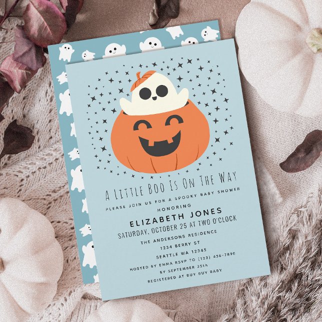Un Petit Boo Halloween Baby shower Boy Invitation (Créateur téléchargé)