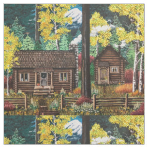 Un petit Cabine dans le tissu des bois