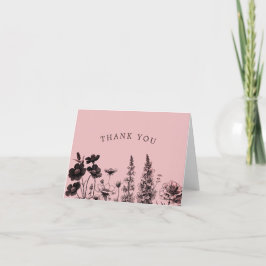 Un Petit Carte de remerciements Baby shower Fleur