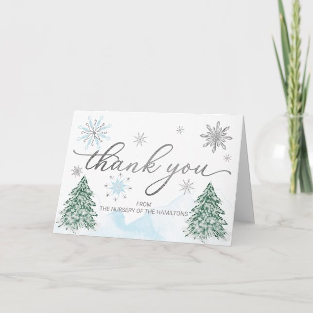 Un petit Carte de remerciements de Baby shower à f (Devant)