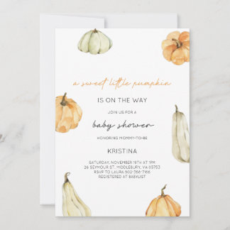 Un petit Citrouille   automne invitation Baby show