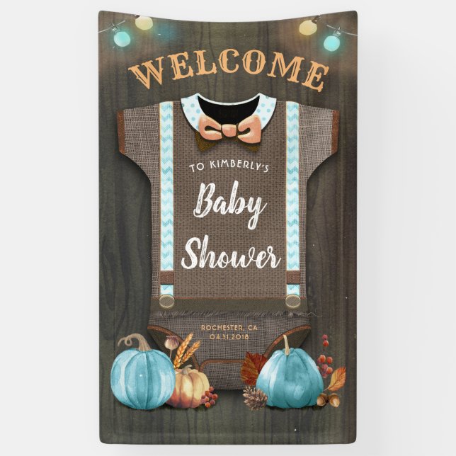 Un Petit Citrouille | BABY SHOWER | Bannière bébé  (Vertical)
