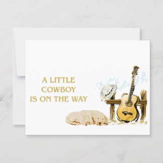 Un petit cowboy est sur le chemin Carte postale