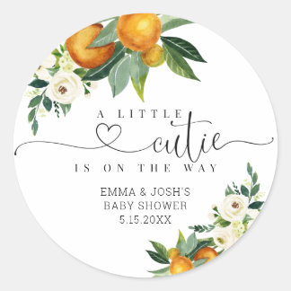 Un Petit Cutie Est En Chemin Sticker Baby shower