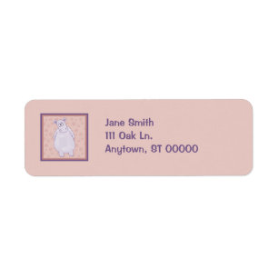Un petit Étiquette de adresse hippo coupable