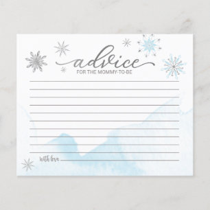 Un petit flocon de neige Cartes de conseil pour le