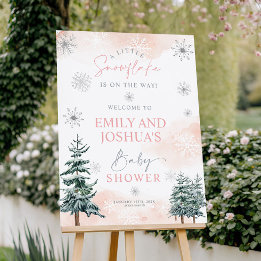 Un Petit Flocon De Neige Sur Le Chemin Panneau De 