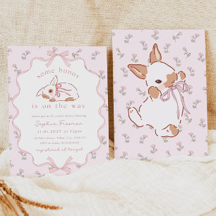 Un petit lapin est en route Invitation Baby Shower