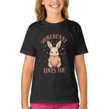 Un petit lapin t'aime T-Shirt noir mignon