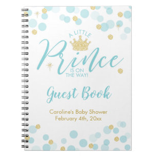 Un petit livre d'invité de prince baby shower