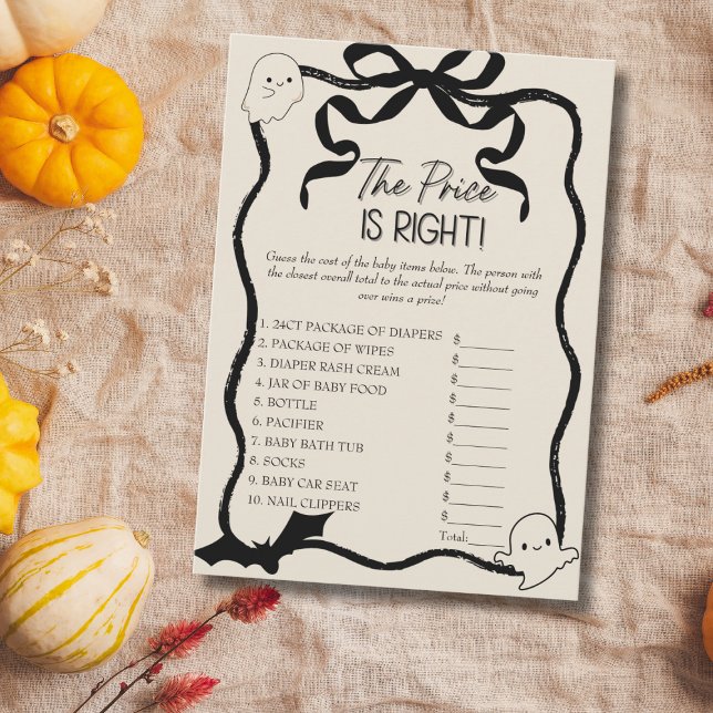 Un petit livre Le prix est la carte de jeu pour bé (A Little Boo The Price Is Right baby game card)