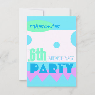 Un petit monstre 6e anniversaire Invitation de fêt