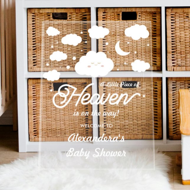 Un petit morceau de ciel envoyé Baby shower Bienve (Créateur téléchargé)