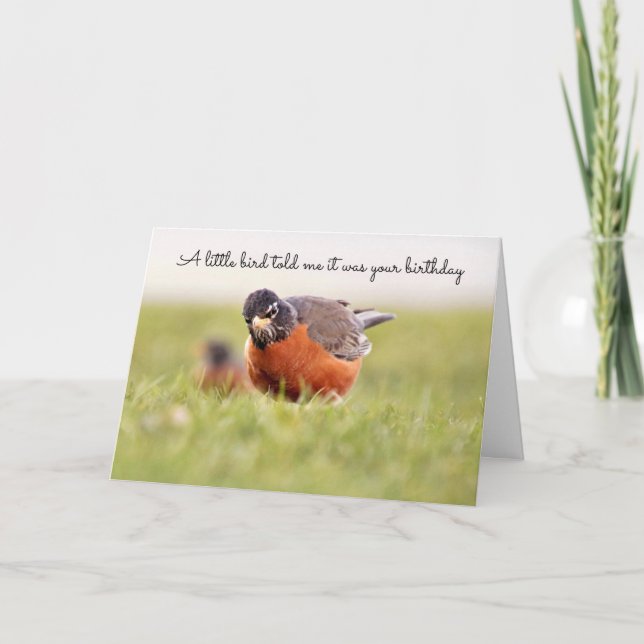 Un Petit Oiseau M'A Dit La Carte D'Anniversaire (Devant)