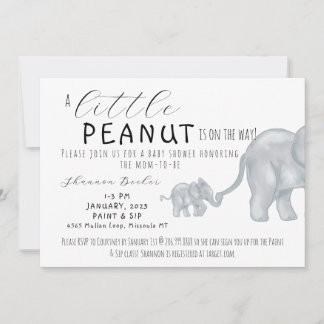 Un petit pois est en route, invitation à une baby