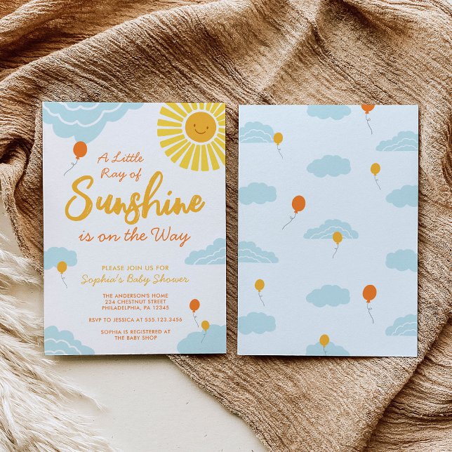 Un petit rayon de soleil Baby shower Invitation (Créateur téléchargé)