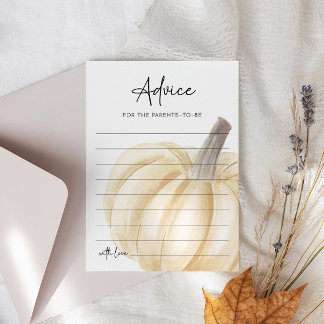 Un peu Citrouille Carte de conseil Baby shower d'a