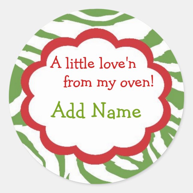 Un peu d'amour n Stickers de Noël personnalisés (Devant)