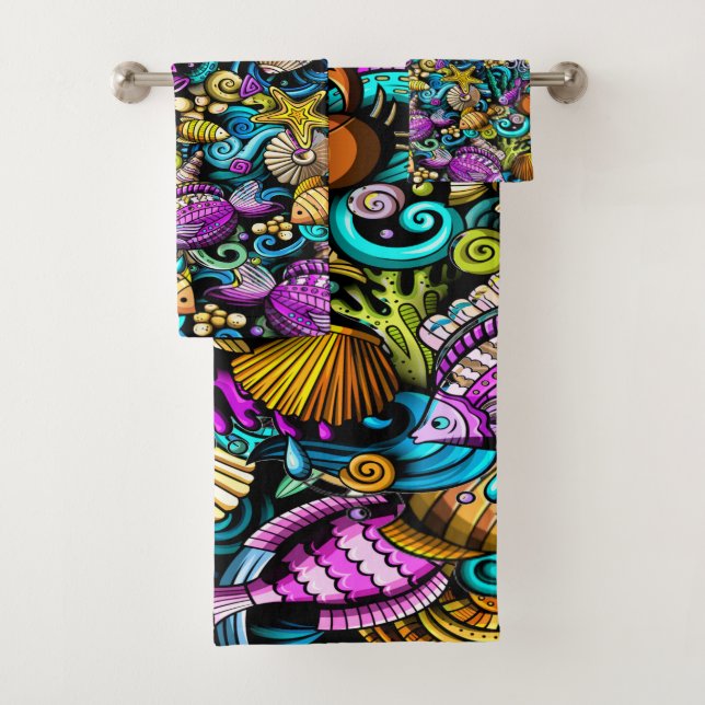 Un peu de Beach Splash de couleur Serviette de bai (En situation)