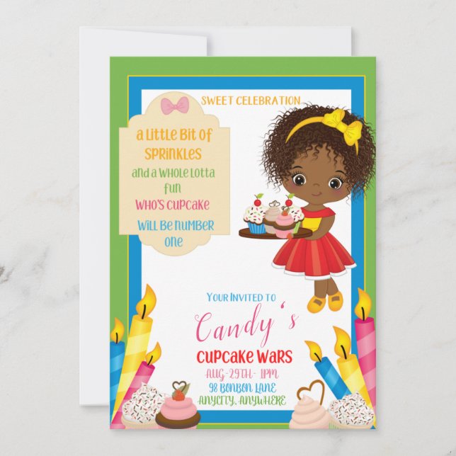 Un peu de Sprinkles Birthday Invitation Card (Devant)