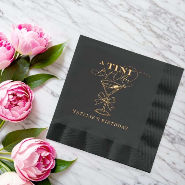 Un Peu Plus Vieux Martini Foil Serviettes Emballée (Insitu (Mariage))