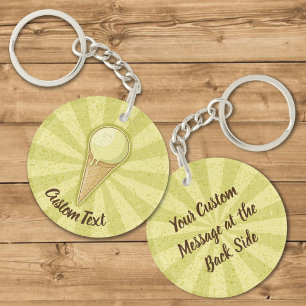 Un Porte - clé de cône de crème glacée à bille